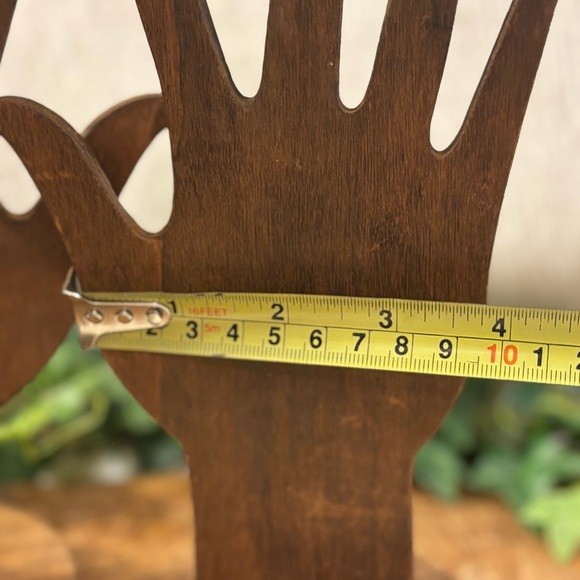 2 • 2 pc Sets of Real Wood Hand Form Jewelry Display for Bracelets & Rings - Picture 4 of 10